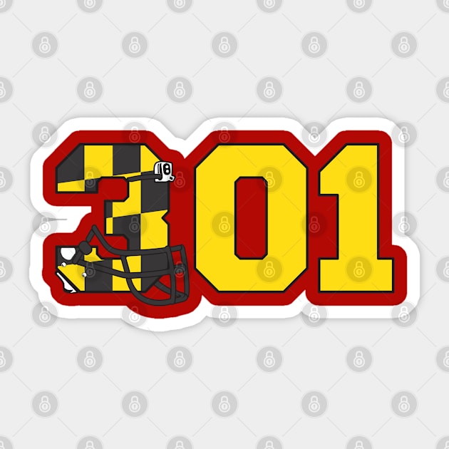 Maryland 301 Pride Sticker by DeepDiveThreads